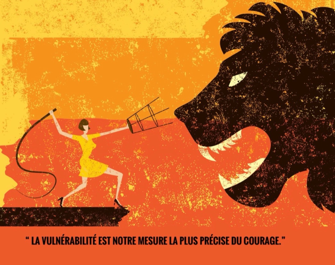 Illustration et citation : la vulnérabilité est notre mesure la plus précise du courage.