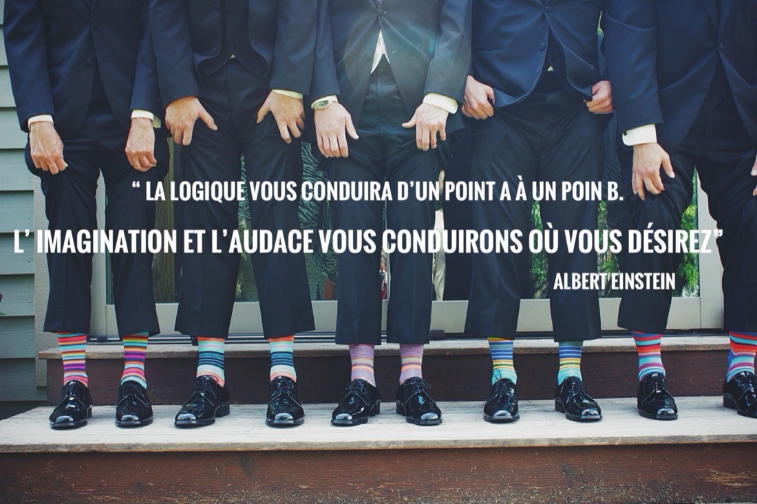 Citation d'Albert Einstein : l'imagination et l'audace vous conduiront où vous désirez.